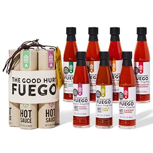 The Good Hurt Fuego: A Hot Sauce Gift Set For Hot Sauce Lover’s, Sampler Pack...