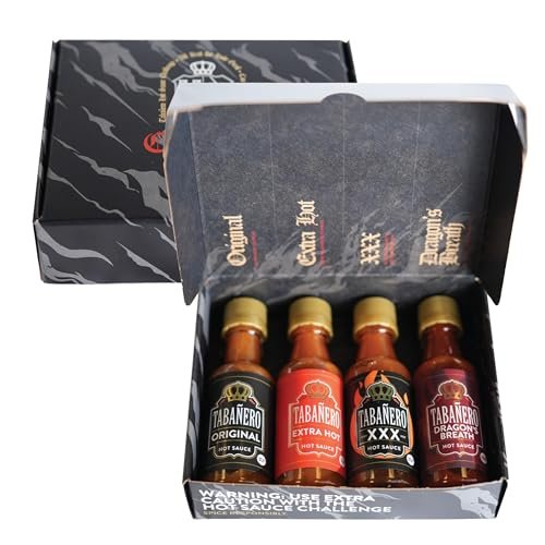 Tabañero Challenge Box, Hot Sauce Gift Set, 4 Pack, Original, Extra, Xxx Hot ...