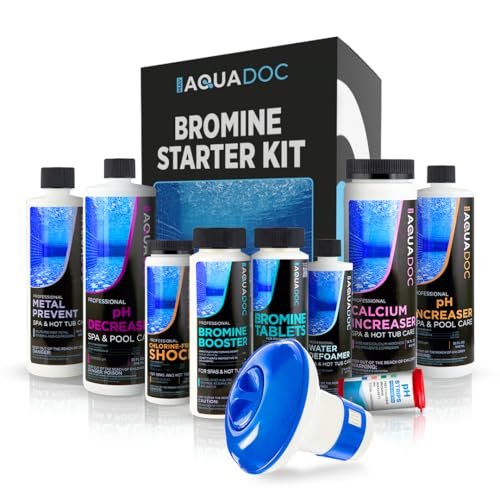 Aquadoc Bromine Hot Tub Starter Kit For Spas, Complete Spa Maintenance Kit Wi...