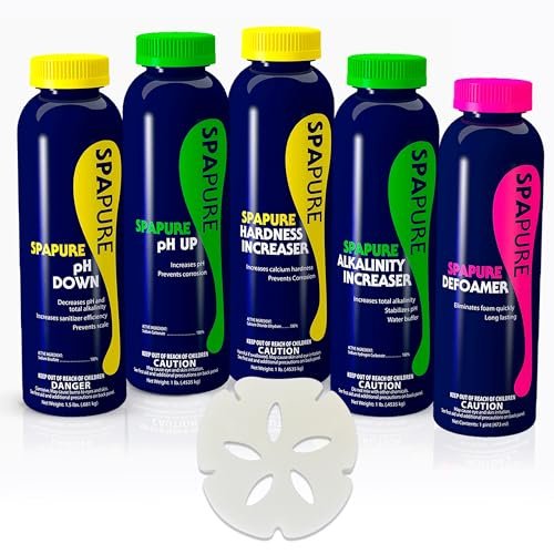 Spapure Hot Tub Chemical Balancing Maintenance Kit Includes Alkalinity Increa...