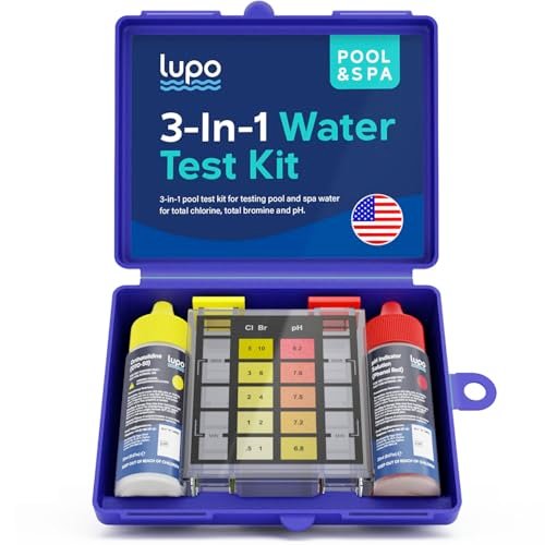 Lupo 3-in-1 Pool Test Kit | Pool Testing Kit For Residential Swimming Pools &...