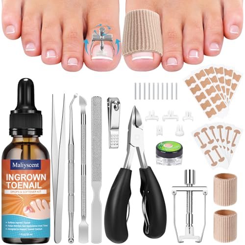 Ingrown Toenail Removal Kit, Professional Ingrown Toenail Tool Kit Includes I...