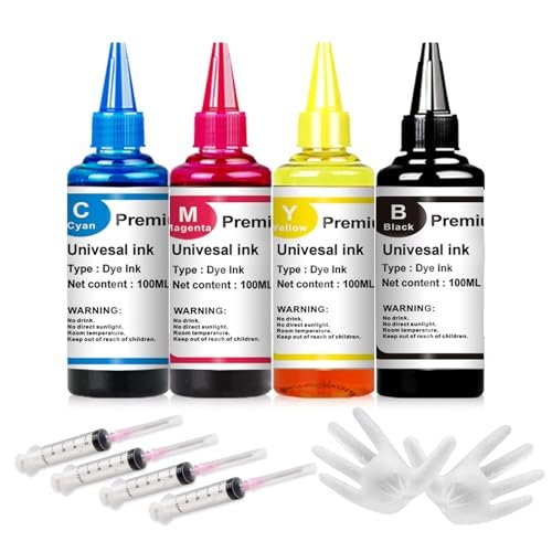Universal Ink Refills Kit Dye Ink Refill Kit Compatible For Hp Canon Epn Brot...