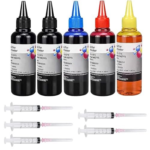 Aymsous 5-pack Universal Ink Refill Kit For All Hp Canon Epsn Brother Printer...