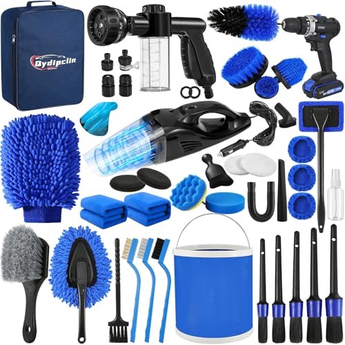Qydipclin 45pcs Car Detailing Kit, Car Detailing Brush Set, Car Wash Cleaning...