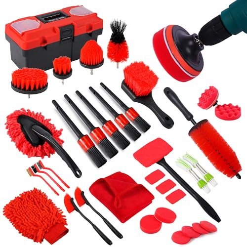 Mianyingr 35pcs Car Detailing Kit, Car Cleaning Kit With Windshield Cleaning ...
