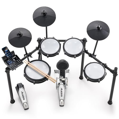 Alesis Nitro Max Kit Electric Drum Set With Quiet Mesh Pads, 10