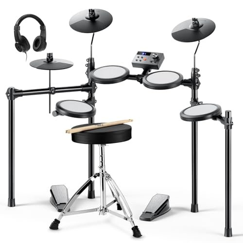 Donner Electric Drum Set, Ded-70 Electronic Drum Kit For Beginner With 150 So...