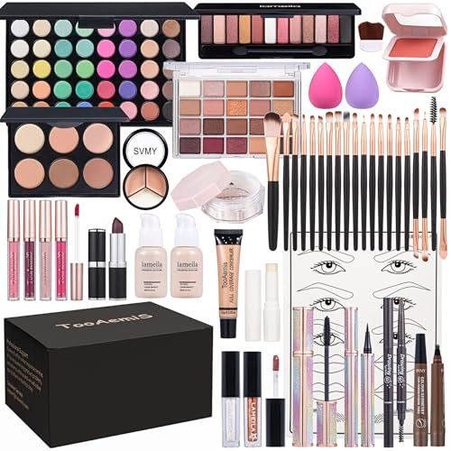 Makeup Set For Women Full Kit Includes, Eyeshadow、 Liquidfoundation,loose Pow...