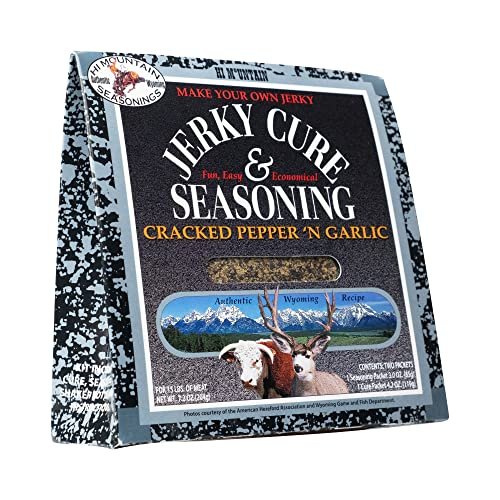 Hi Mountain Jerky Seasoning And Cure Kit | Cracked Pepper 'n Garlic Blend | B...