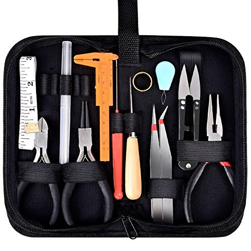 Paxcoo 19pcs Jewelry Making Tools Kit With Zipper Storage Case For Crafting A...